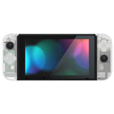 eXtremeRate Back Plate for NS Switch Console, NS Joycon Handheld Controller Housing with Colorful Buttons, DIY Replacement Shell for NS Switch - Glow in Dark - Green - QM517