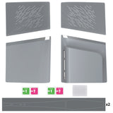 eXtremeRate eXcover Replacement Top Bottom Cover Side Panel with Cooling Vent for PS5 Slim Disc Edition Console - New Hope Gray - APSPFM003