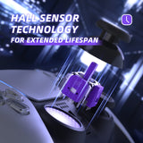 eXtremeRate eXhall Digital Calibrable Hall Effect Thumbstick Kit with Calibrate FPC Board for PS5 Controller - Purple 120gf - HMRPF002