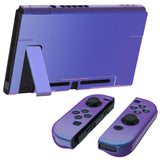 PlayVital UPGRADED Glossy Dockable Case Grip Cover for NS Switch, Ergonomic Protective Case for NS Switch, Separable Protector Hard Shell for Joycon - Chameleon Purple Blue - ANSP3001