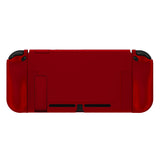 PlayVital UPGRADED Dockable Case Grip Cover for NS Switch, Ergonomic Protective Case for NS Switch, Separable Protector Hard Shell for Joycon - Scarlet Red - ANSP3003