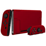 PlayVital UPGRADED Dockable Case Grip Cover for NS Switch, Ergonomic Protective Case for NS Switch, Separable Protector Hard Shell for Joycon - Scarlet Red - ANSP3003