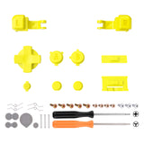 eXtremeRate Sunflower Yellow Custom Full Set Buttons for Gameboy Advance SP, Replacement A B L R Button Power On Off Volume Button D-pad Key for GBA SP Console - Console NOT Included - ASPJ101