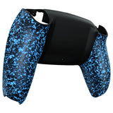 eXtremeRate Textured Blue Custom Back Housing Bottom Shell Compatible with ps5 Controller, Replacement Back Shell Cover Compatible with ps5 Controller - DPFP3016