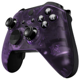 eXtremeRate Clear Atomic Purple Faceplate Cover, Front Housing Shell Case Replacement Kit for Xbox One Elite Series 2 Controller Model 1797 and Core Model 1797 - Thumbstick Accent Rings Included - ELM504