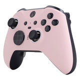 eXtremeRate Cherry Blossoms Pink Grip Faceplate Cover, Front Housing Shell Case Replacement Kit for Xbox One Elite Series 2 Controller Model 1797 and Core Model 1797 - Thumbstick Accent Rings Included - ELP312