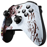 eXtremeRate Clown HAHAHA Style Faceplate Cover, Soft Touch Front Housing Shell Case Replacement Kit for Xbox One Elite Series 2 Controller Model 1797 - Thumbstick Accent Rings Included - ELT140