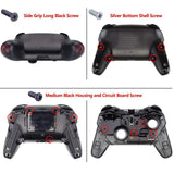 eXtremeRate Clear Blue Octagonal Gated Sticks Faceplate Backplate Handles, DIY Replacement Grip Housing Shell Cover for NS Switch Pro Controller - Controller NOT Included - FRE616