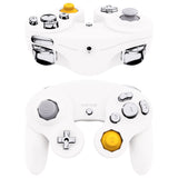 eXtremeRate Chrome Silver Repair ABXY D-pad Z L R Keys for Nintendo GameCube Controller, DIY Replacement Full Set Buttons Thumbsticks & Tools for Nintendo GameCube Controller - Controller NOT Included - GCNJ3002