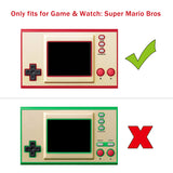 PlayVital Semi-Transparent Clear Silicone Cover Protective Case Skin for Game & Watch: Super Mario Bros with 2 Pcs Screen Protectors - GW005