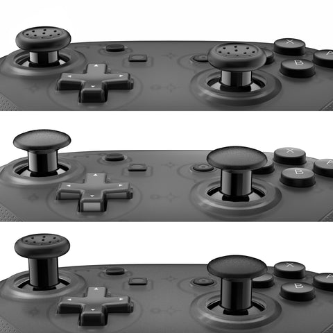 eXtremeRate Black Interchangeable Ergonomic Thumbsticks for