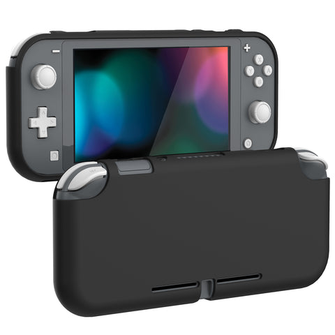 PlayVital Black Custom Protective Case for NS Switch Lite, Soft TPU Slim Case Cover for NS Switch Lite - LTU6016