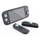 PlayVital Rabbit & Squirrel Cute Switch Thumb Grip Caps, Seafoam Green Joystick Caps for NS Switch Lite, Silicone Analog Cover Thumbstick Grips for Joycon of Switch OLED - NJM1118