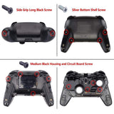 eXtremeRate Clear Atomic Purple Octagonal Gated Sticks Faceplate Backplate Handles, DIY Replacement Grip Housing Shell Cover for Nintendo Switch Pro Controller- Controller NOT Included - FRE605