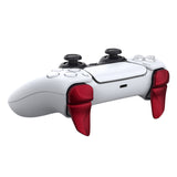 PlayVital BLADE 2 Pairs Shoulder Buttons Extension Triggers for ps5 Controller, Game Improvement Adjusters for PS Portal Remote Player, Bumper Trigger Extenders for ps5 Edge Controller - Scarlet Red - PFPJ041