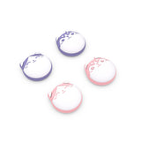 PlayVital Husky & Kitty Cute Thumb Grip Caps for PS5/4 Controller, Silicone Analog Stick Caps Cover for Xbox Series X/S, Thumbstick Caps for Switch Pro Controller - Pale Red & Light Violet - PJM2039