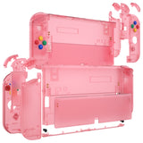 eXtremeRate Cherry Pink Custom Full Set Shell for Nintendo Switch OLED, DIY Replacement Console Back Plate & Kickstand, NS Joycon Handheld Controller Housing with Colorful Buttons for Nintendo Switch OLED - QNSOM5004