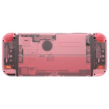 eXtremeRate Cherry Pink Custom Full Set Shell for Nintendo Switch OLED, DIY Replacement Console Back Plate & Kickstand, NS Joycon Handheld Controller Housing with Colorful Buttons for Nintendo Switch OLED - QNSOM5004