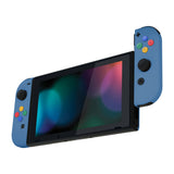 eXtremeRate Airforce Blue Soft Touch Grip Backplate for NS Switch Console, NS Joycon Handheld Controller Housing with Full Set Buttons, DIY Replacement Shell for NS Switch - QP340