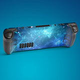 PlayVital Full Set Protective Skin Decal for Steam Deck LCD, Custom Stickers Vinyl Cover for Steam Deck OLED - Blue Nebula - SDTM004