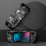 PlayVital Full Set Protective Skin Decal for Steam Deck LCD, Custom Stickers Vinyl Cover for Steam Deck OLED - Cyborg Wreck - SDTM045