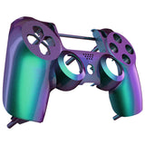 eXtremeRate Green and Purple Chameleon Front Housing Shell Faceplate for PS4 Slim PS4 Pro Controller (CUH-ZCT2 JDM-040 JDM-050 JDM-055) - SP4FP12