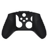 PlayVital Black 3D Studded Edition Anti-slip Silicone Cover Skin for Xbox Series X Controller, Soft Rubber Case Protector for Xbox Series S Controller with 6 Black Thumb Grip Caps - SDX3001