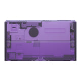 eXtremeRate Clear Atomic Purple Console Back Plate DIY Replacement Housing Shell Case with Kickstand for Nintendo Switch OLED – Console and Joycon NOT Included - ZNSOM5002