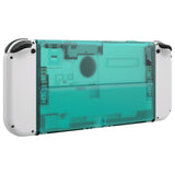 eXtremeRate Emerald Green Console Back Plate DIY Replacement Housing Shell Case with Kickstand for Nintendo Switch OLED – Console and Joycon NOT Included - ZNSOM5007