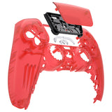 eXtremeRate Clear Red Touchpad Front Housing Shell Compatible with ps5 Controller BDM-010/020/030/040/050, DIY Replacement Shell Custom Touch Pad Cover Compatible with ps5 Controller - ZPFM5002G3