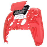 eXtremeRate Clear Red Touchpad Front Housing Shell Compatible with ps5 Controller BDM-010/020/030/040/050, DIY Replacement Shell Custom Touch Pad Cover Compatible with ps5 Controller - ZPFM5002G3