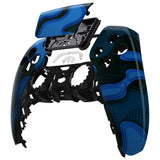 eXtremeRate Blue Black Camouflage Touchpad Front Housing Shell Compatible with ps5 Controller BDM-010/020/030/040/050, DIY Replacement Shell Custom Touch Pad Cover Compatible with ps5 Controller - ZPFT1050G3