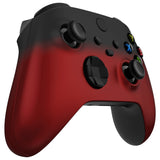 eXtremeRate Soft Touch Shadow Red Replacement Handles Shell for Xbox Series X Controller, Custom Side Rails Panels Front Housing Shell Faceplate for Xbox Series S Controller - Controller NOT Included - ZX3P309