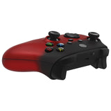 eXtremeRate Soft Touch Shadow Red Replacement Handles Shell for Xbox Series X Controller, Custom Side Rails Panels Front Housing Shell Faceplate for Xbox Series S Controller - Controller NOT Included - ZX3P309