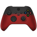 eXtremeRate Soft Touch Shadow Red Replacement Handles Shell for Xbox Series X Controller, Custom Side Rails Panels Front Housing Shell Faceplate for Xbox Series S Controller - Controller NOT Included - ZX3P309